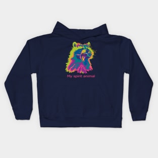 Raccoon Spirit Animal Kids Hoodie